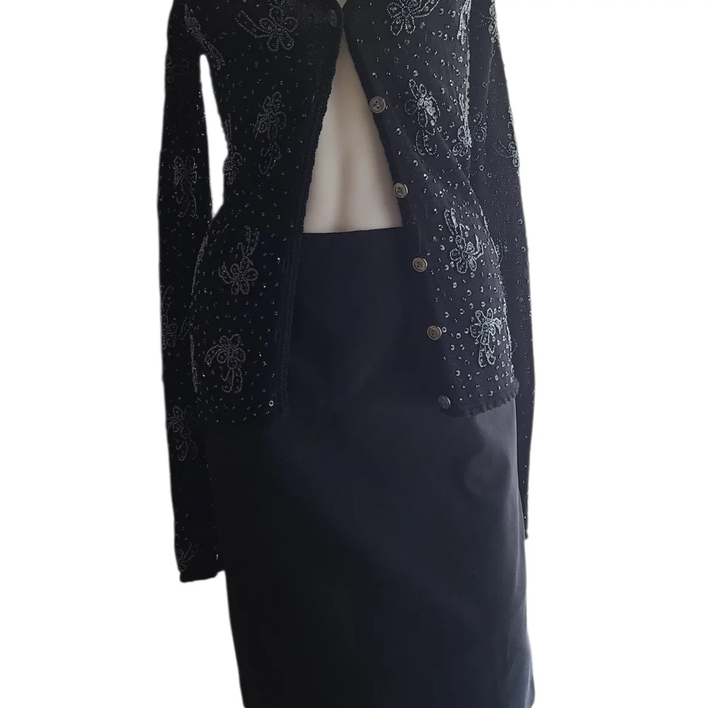 David Meister Very Chic Silk Satin Skirt